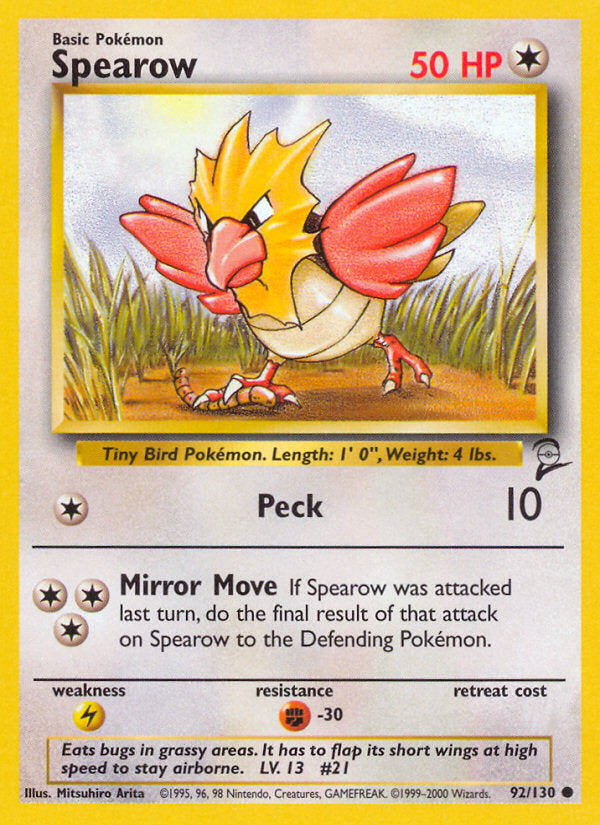Base Set 2 Spearow #92/130